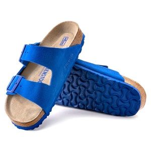 RARE | NWT ✅ Birkenstock - Arizona Suede Soft Footbed Sandals (Ultra Blue)